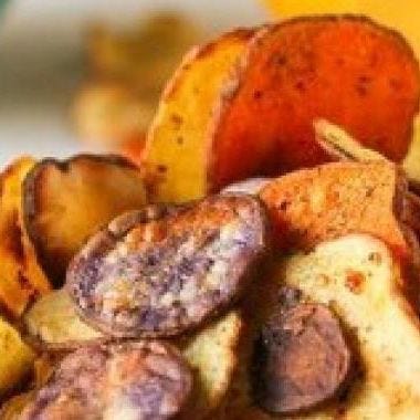 Oven-Baked Root Vegetable Chips