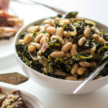 Lemon Pepper White Beans and Greens