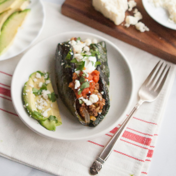 Stuffed Poblano Peppers with Ancho Chili