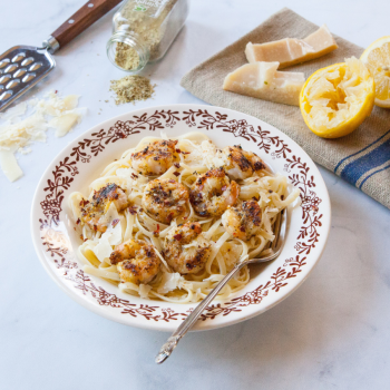 Adobo Grilled Shrimp Linguine