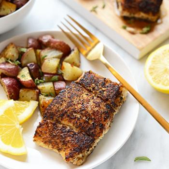 Seared Halibut with Lemon Pepper