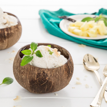 No-Churn Pineapple Coconut Ice Cream