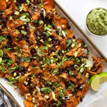 Smoky Chicken and Sweet Potato Nachos