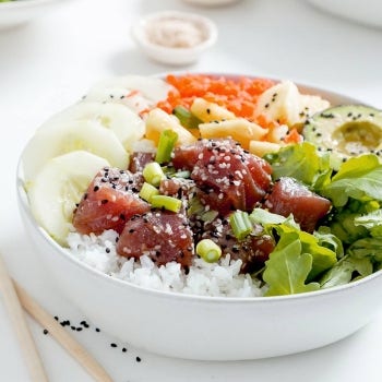 Ahi Tuna Poke Bowl with Black Sesame