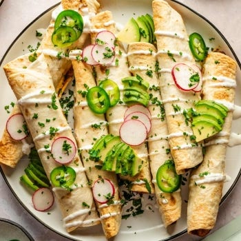 Chicken Fajita Baked Taquitos