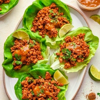 Indian Spiced Chicken Lettuce Wraps
