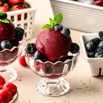 No-Churn Mixed Berry Sorbet