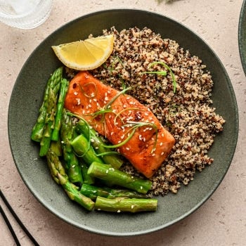 Vanilla Bourbon Glazed Salmon