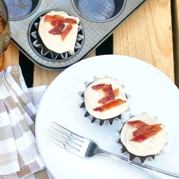 Chocolate Beer and Bacon Cupcakes