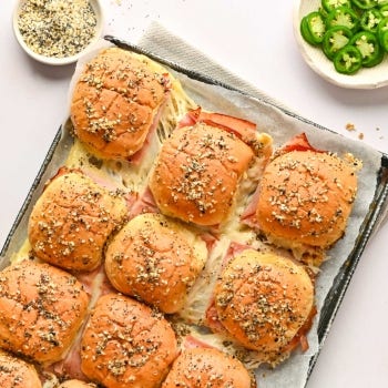 Everything Jalapeño Ham and Swiss Sliders 