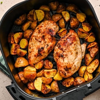 Air Fryer Zesty Ranch Chicken and Potatoes