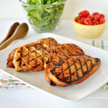 Garlic Bourbon BBQ-Marinated Grilled Chicken