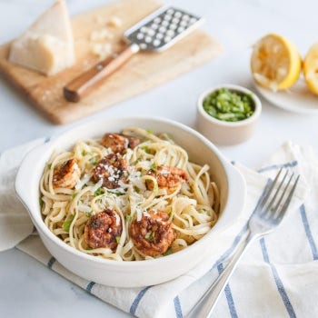 Garlic Shrimp Pasta with Ancho Chili