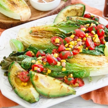 Grilled Romaine and Avocado Southwestern Salad