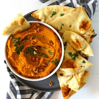 Roasted Carrot and Harissa Hummus