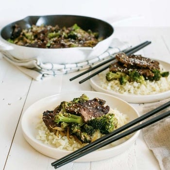 Saucy Beef and Broccoli Stir Fry with Cauliflower Rice