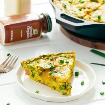 Spring Asparagus and Ham Frittata with Turmeric and Tarragon