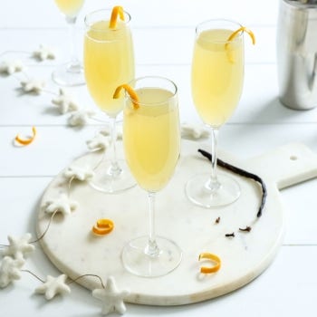 Vanilla Clove French 75 Cocktail