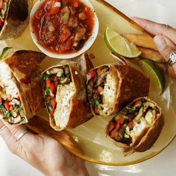 Vegetarian Breakfast Burritos
