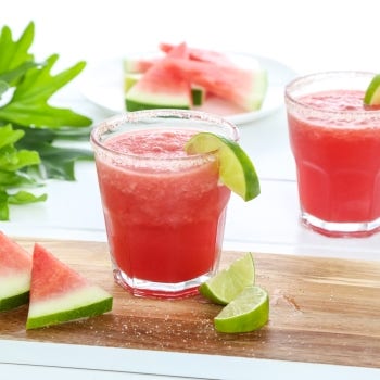 Watermelon Margarita with Chipotle Salt Rim