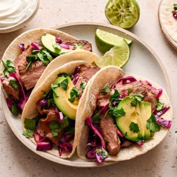 Steak Tacos and Grilled Slaw