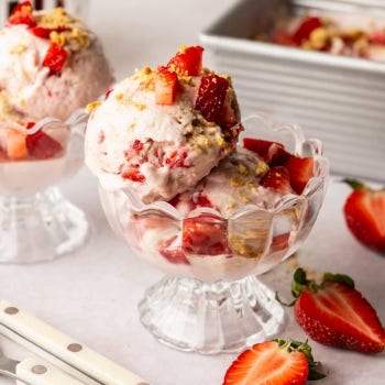 Strawberry Cheesecake Cottage Cheese Ice Cream