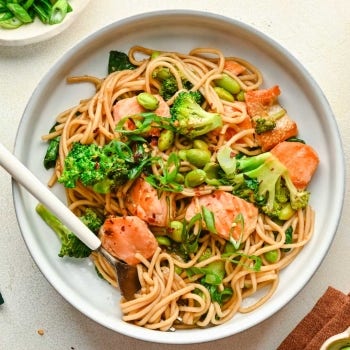 Teriyaki Salmon and Vegetable Udon