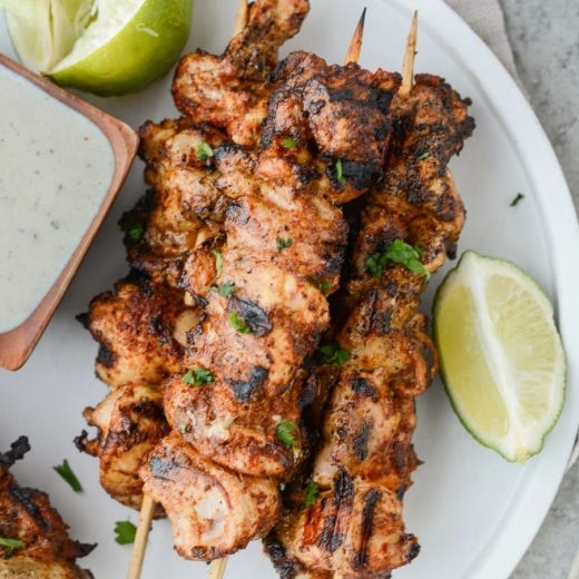 Grilled Fajita Chicken Skewers