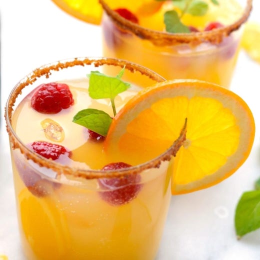 Vanilla Orange Cocktail with Mint Vanilla Orange Cocktail with Mint