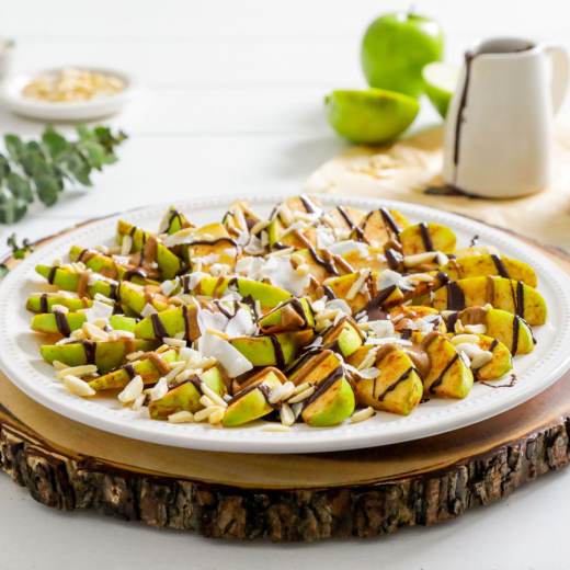 Apple Nachos with Spiced Nut Butter