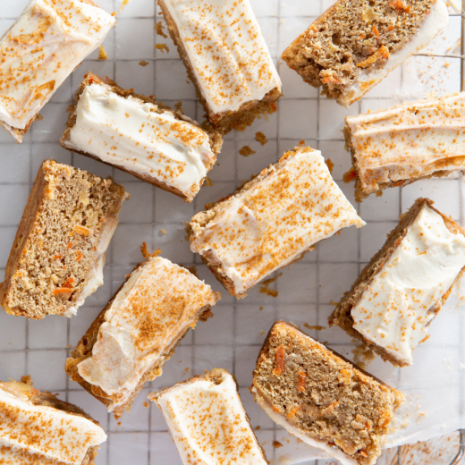 Pineapple Carrot Cake with Cream Cheese Yogurt Glaze