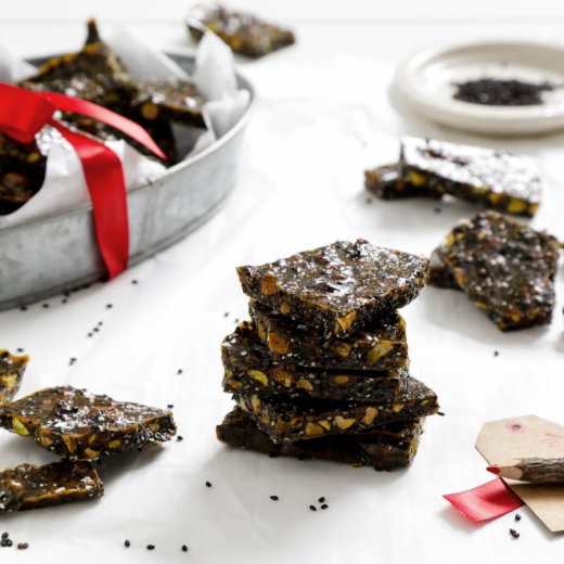 Pistachio and Black Sesame Brittle Pistachio and Black Sesame Brittle