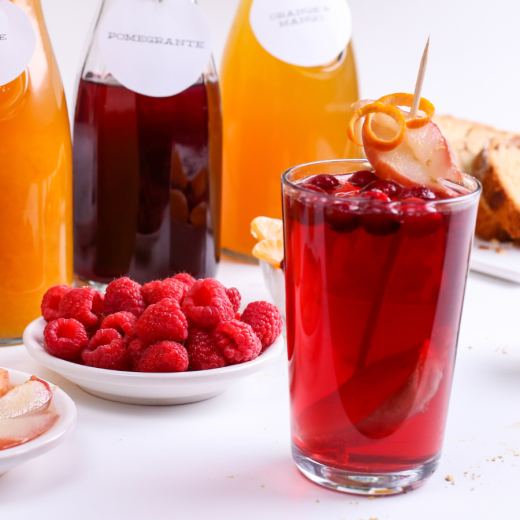Pear and Pomegranate Mimosa with Ginger Pear and Pomegranate Mimosa with Ginger