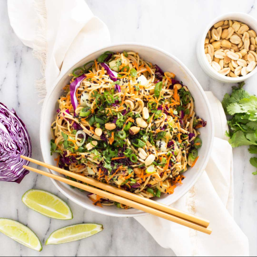 Soba Noodle Salad with Ginger Sesame Dressing