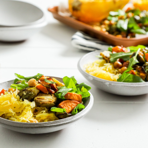 Spaghetti Squash Sheet Pan Dinner