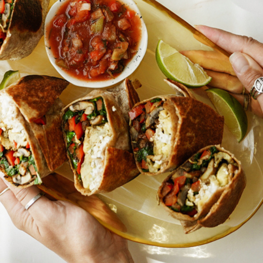 Vegetarian Breakfast Burritos Vegetarian Breakfast Burritos