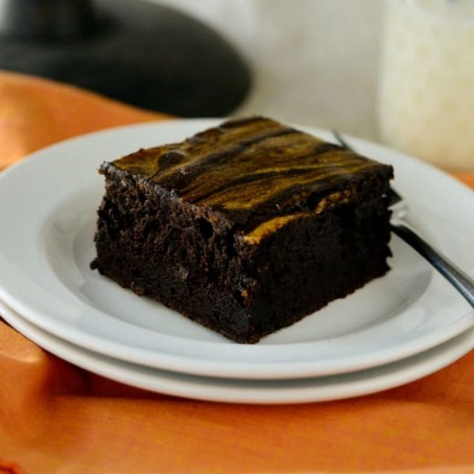 Pumpkin Spice Swirl Brownies