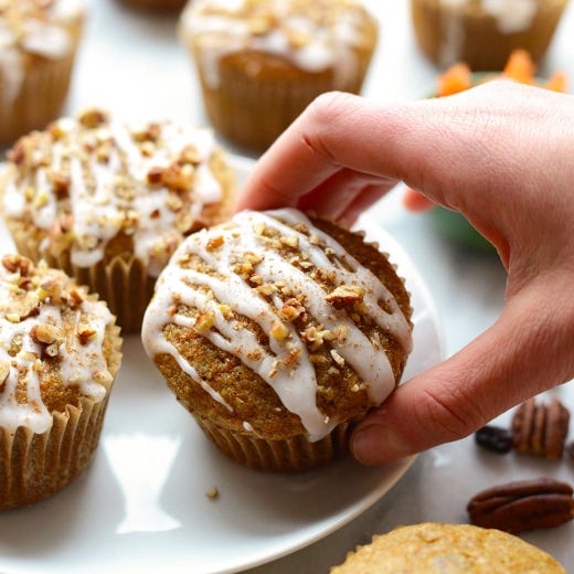Carrot Cake Muffins with Coconut Oil and Nutmeg Carrot Cake Muffins with Coconut Oil and Nutmeg