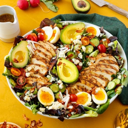 Californian Garlic Rubbed Grilled Chicken Cobb Salad (Carlos' California Cobb) Californian Garlic Rubbed Grilled Chicken Cobb Salad (Carlos' California Cobb)