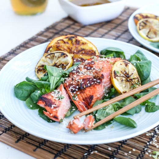 Ginger Miso Glazed Grilled Salmon Ginger Miso Glazed Grilled Salmon