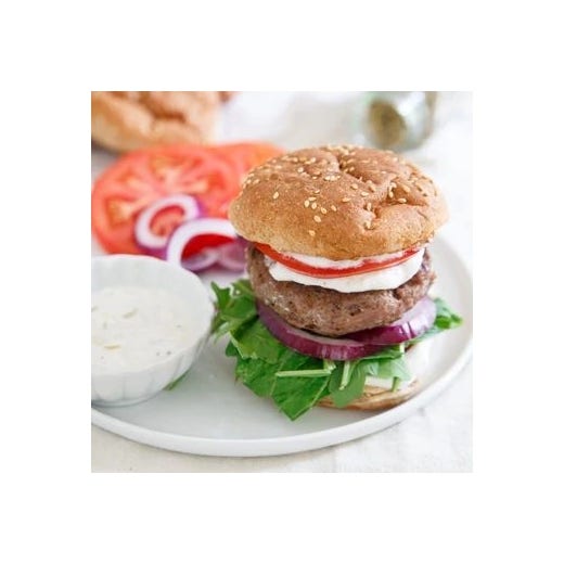 Lamb Burgers with Rosemary Yogurt Sauce Lamb Burgers with Rosemary Yogurt Sauce