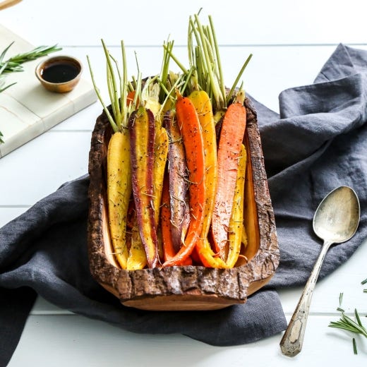 Rosemary Balsamic Roasted Carrots