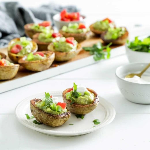 Spicy Guacamole Stuffed Potato Skins Spicy Guacamole Stuffed Potato Skins
