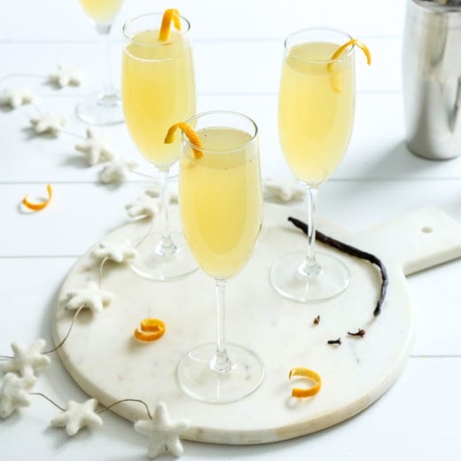 Vanilla Clove French 75 Cocktail Vanilla Clove French 75 Cocktail