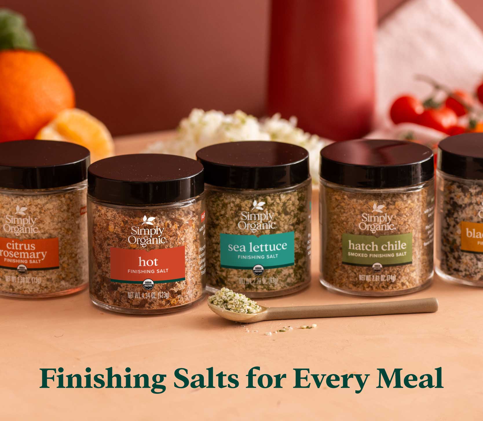 family group shot of full finishing salt line